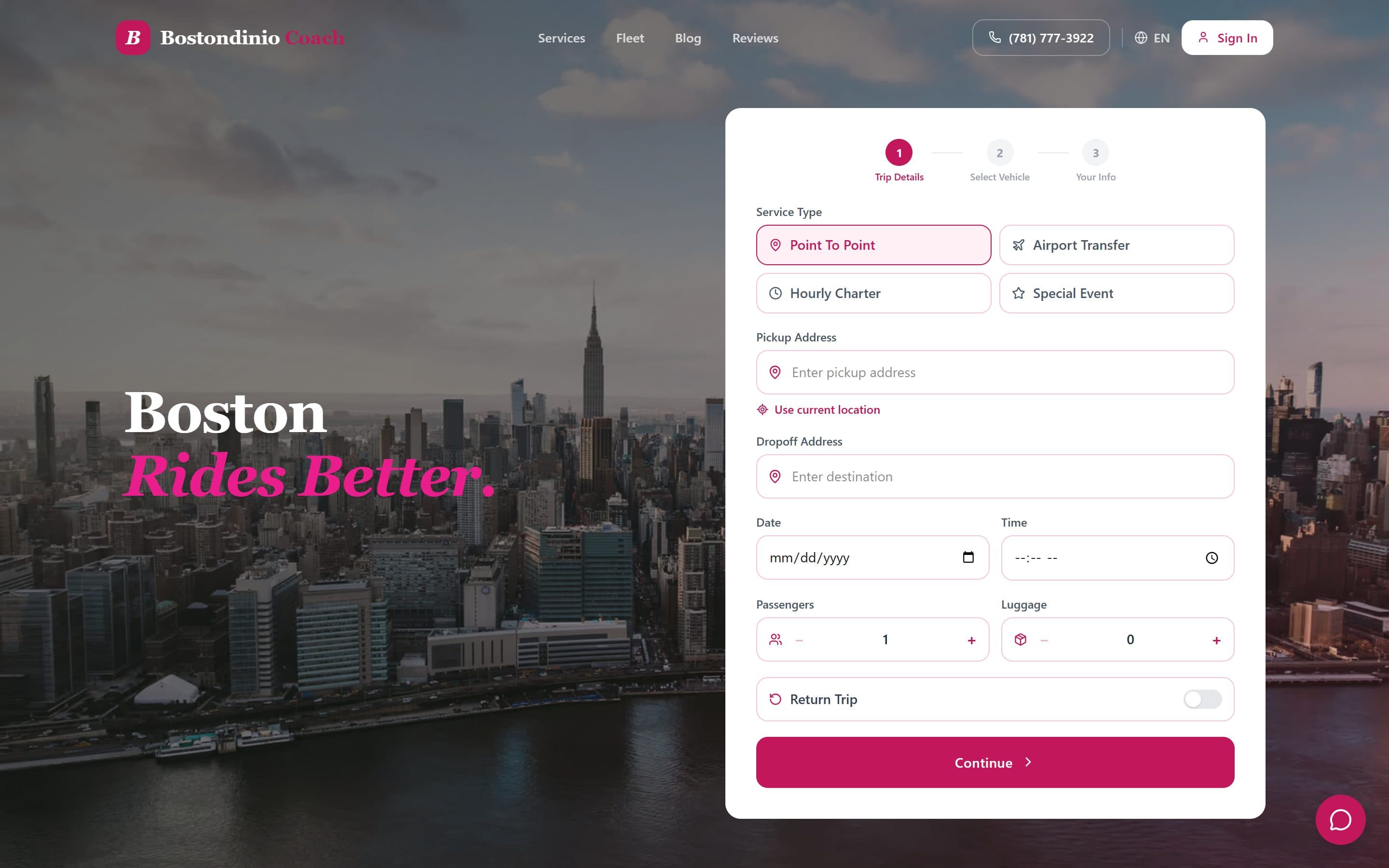 Bostondinio Coach homepage