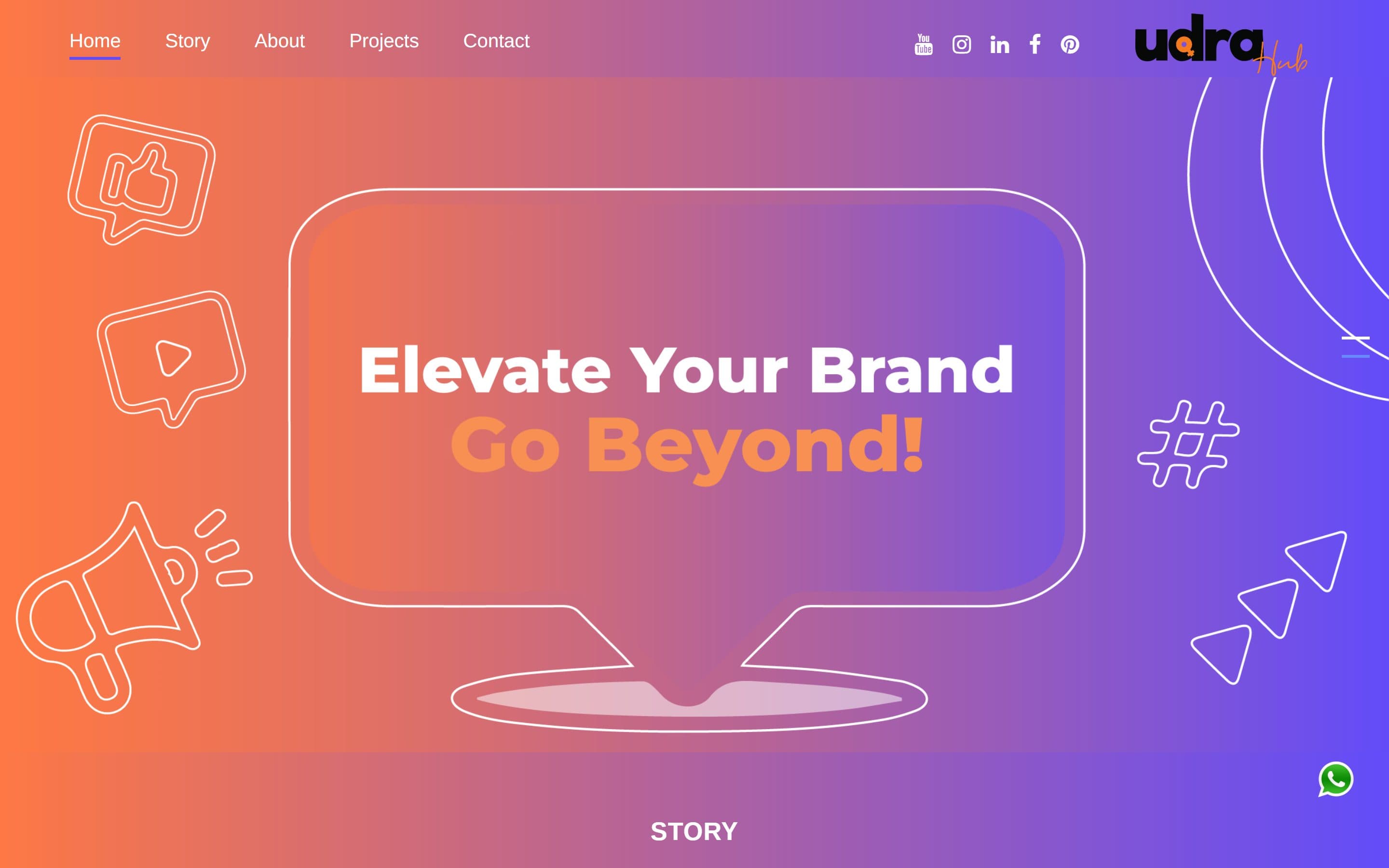 Qudrahub homepage